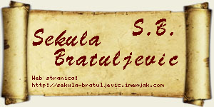 Sekula Bratuljević vizit kartica